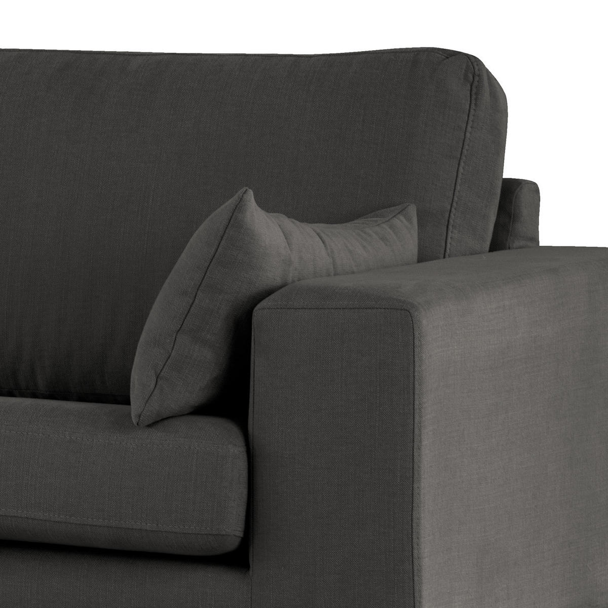 2-SITZER SOFA - Eichefarben/Anthrazit, Naturmaterialien/Eichenholz (197/81/88cm) - home24