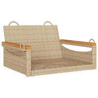HÄNGESESSEL Beige 63x62x40 cm Poly Rattan - Beige, Kunststoff (63/40/62cm) - furnicato