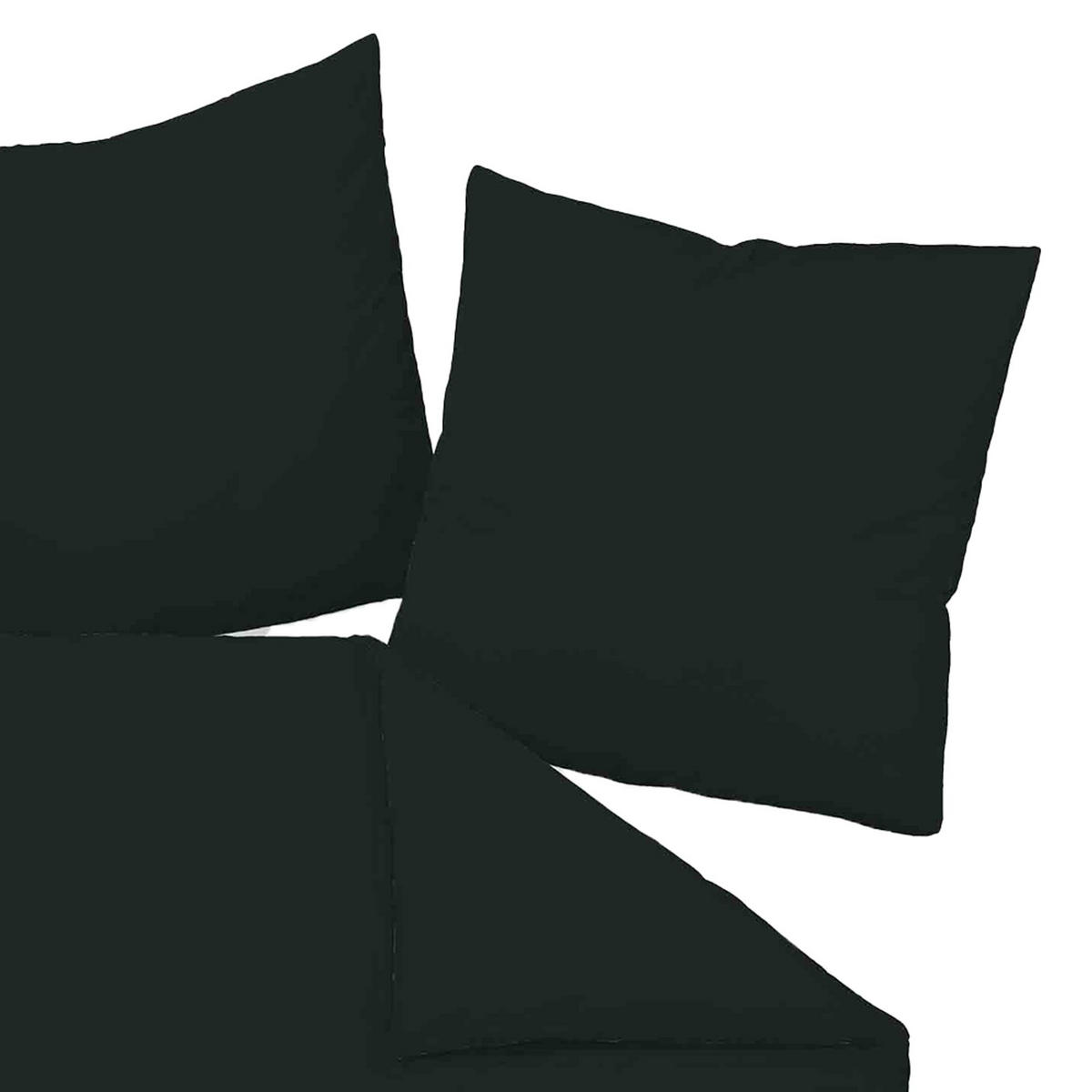 BETTWÄSCHE Unisex COLORS Schwarz Baumwolle - Schwarz, Textil (200/135cm) - Janine