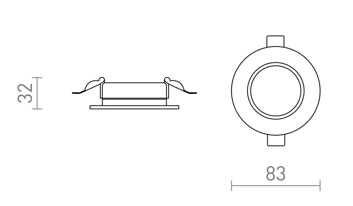 EINBAULEUCHTE NONO DIMM Schwarz 7 W IP65 - Schwarz, Metall (83/83/12cm) - Rendl