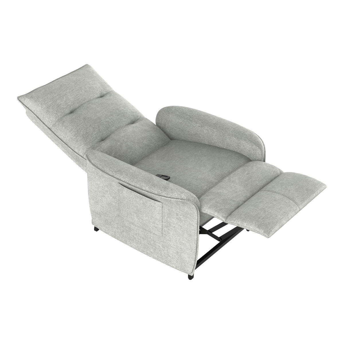 FERNSEHSESSEL Savukoski - Hellgrau, Textil (58/102/81cm) - [en.casa]