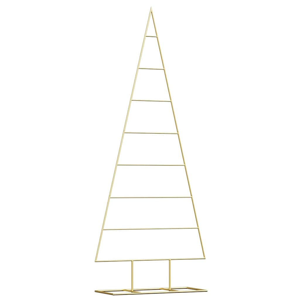 WEIHNACHTSBAUM Metall Gold 150 Cm Pulverbeschichteter Stahl - Goldfarben, Metall (150cm) - vidaXL