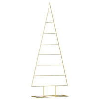 WEIHNACHTSBAUM Metall Gold 150 Cm Pulverbeschichteter Stahl - Goldfarben, Metall (150cm) - vidaXL