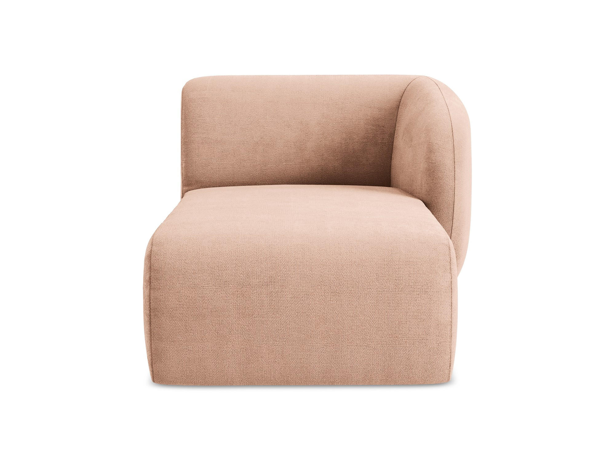 SOFAELEMENT Rechts Chenille Stoff Pink - Koralle/Schwarz, Holzwerkstoff/Kunststoff (91/75/166cm) - Makamii