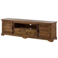 TV-BOARD Mango 200x45x60 dunkelbraun geölt RODEZ #149 - Dunkelbraun, Holz (200/60/45cm) - Massivmoebel24