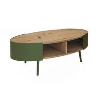 COUCHTISCH Lofta Grün 120 x 60 cm - Eichefarben/Grün, Holzwerkstoff (60/120/39cm) - Vicco