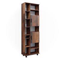 BADSCHRANK Ilias Eiche rustikal 60 x 190 cm mit Türen und offenen Fächern - Wildeiche, Holzwerkstoff (60/190/30cm) - Vicco