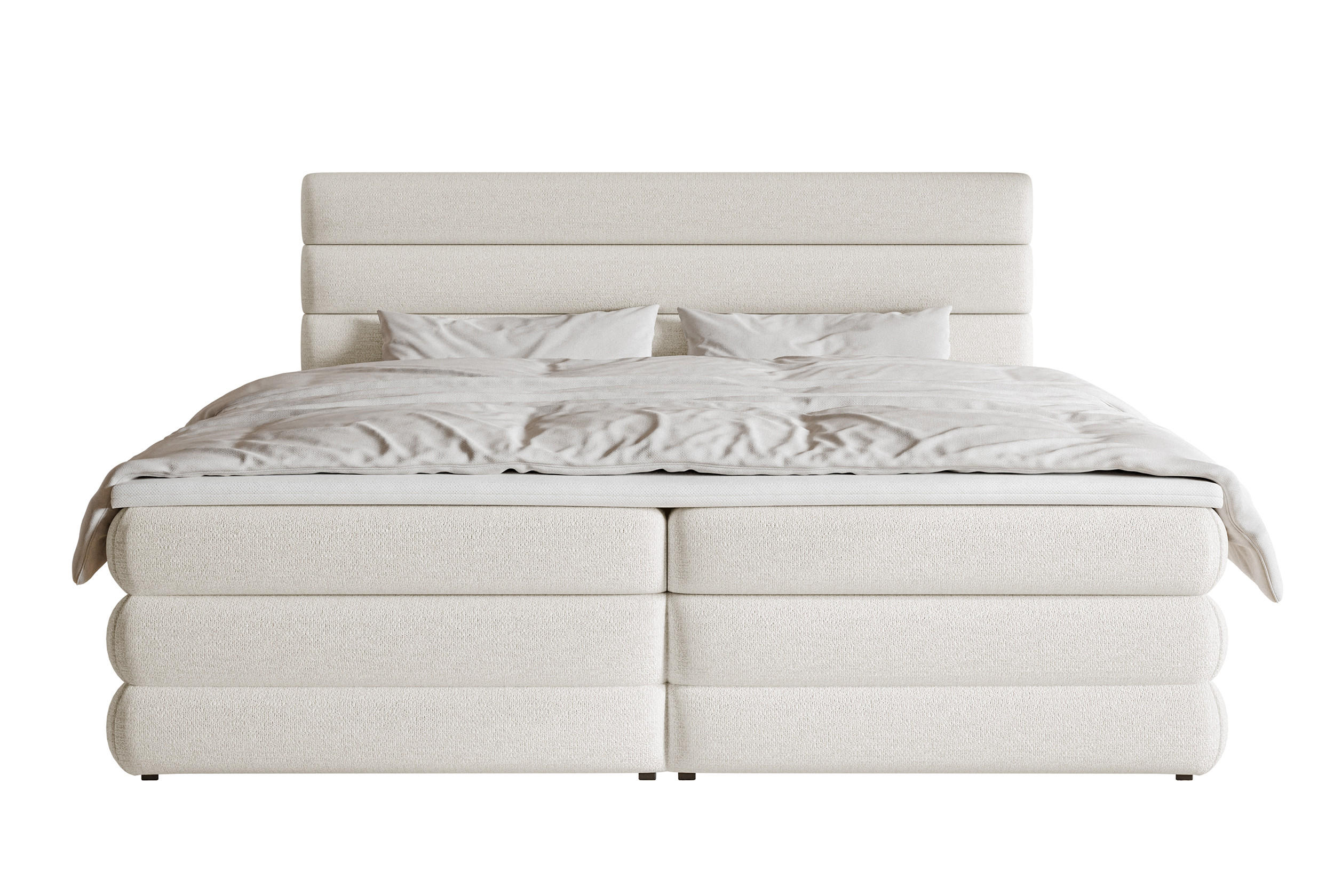 BOXBETT Alegre Hellbeige Chenille 140/200 cm - Beige/Schwarz, Kunststoff/Textil (140/200cm) - Selsey