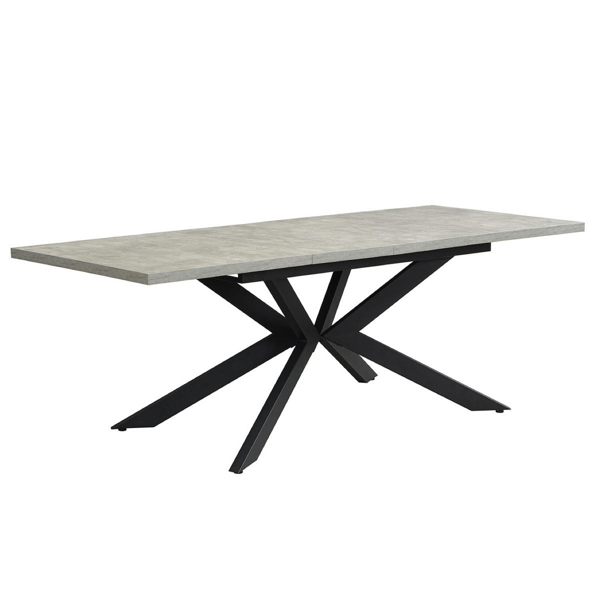 AUSZIEHTISCH MALTEK 140-220/90/76 cm - Schwarz/Grau, Metall (90/140/76cm) - DUBI Möbel