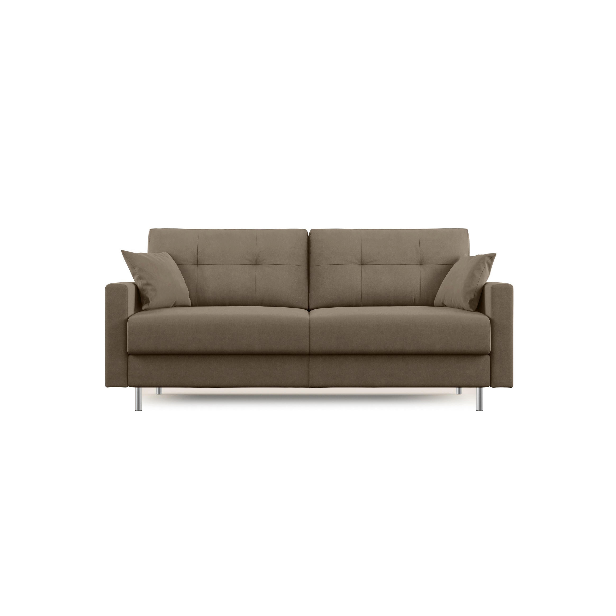 Thumbnail - Divani.store Schlafsofa, Braun, Textil, 208x97x96 cm, Wohnzimmer, Sofas & Couches, Schlafsofas