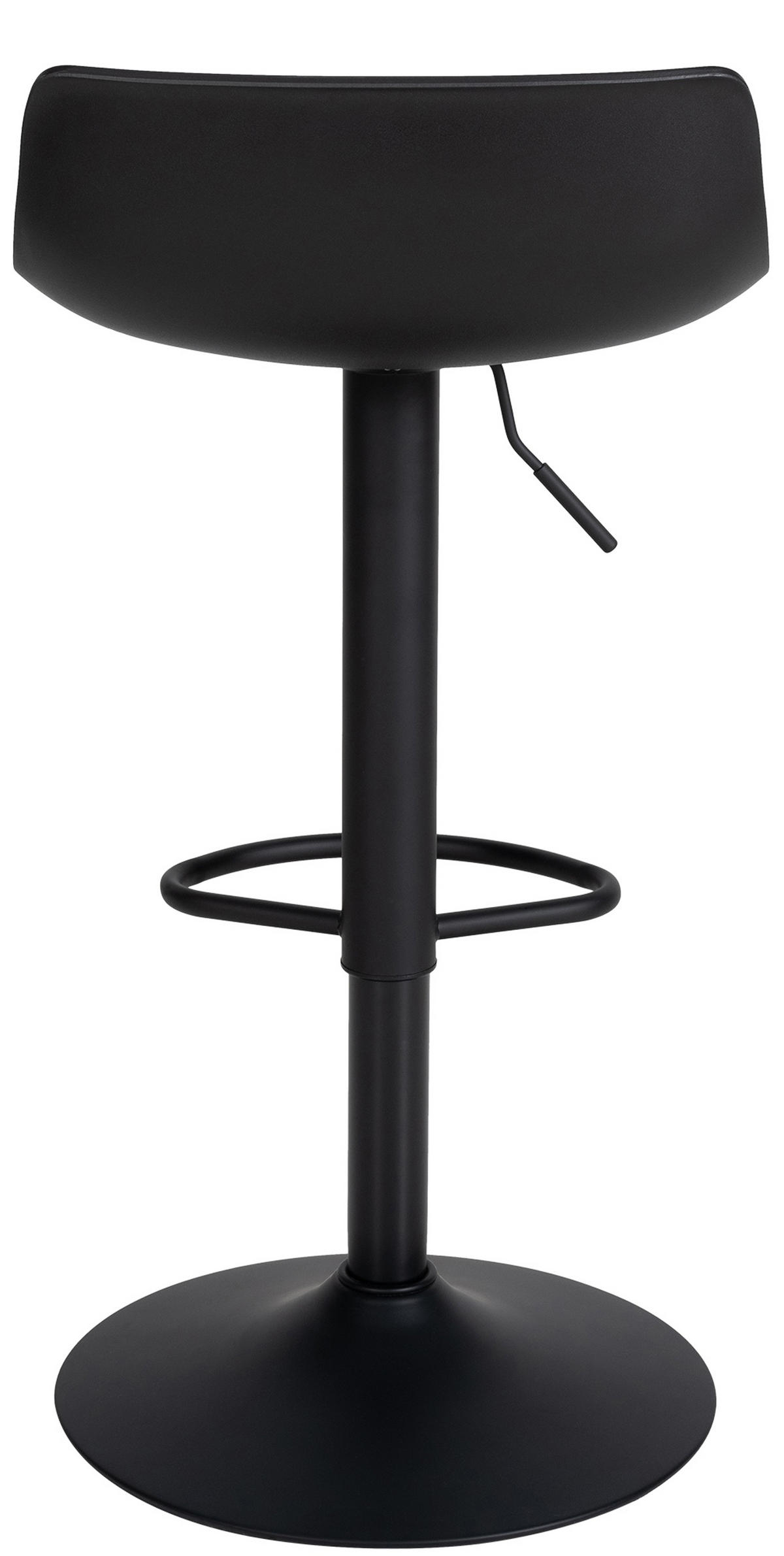 BARHOCKER Averna Kunstleder schwarz - Schwarz, Kunststoff/Metall (43/94/44cm) - TPFLiving