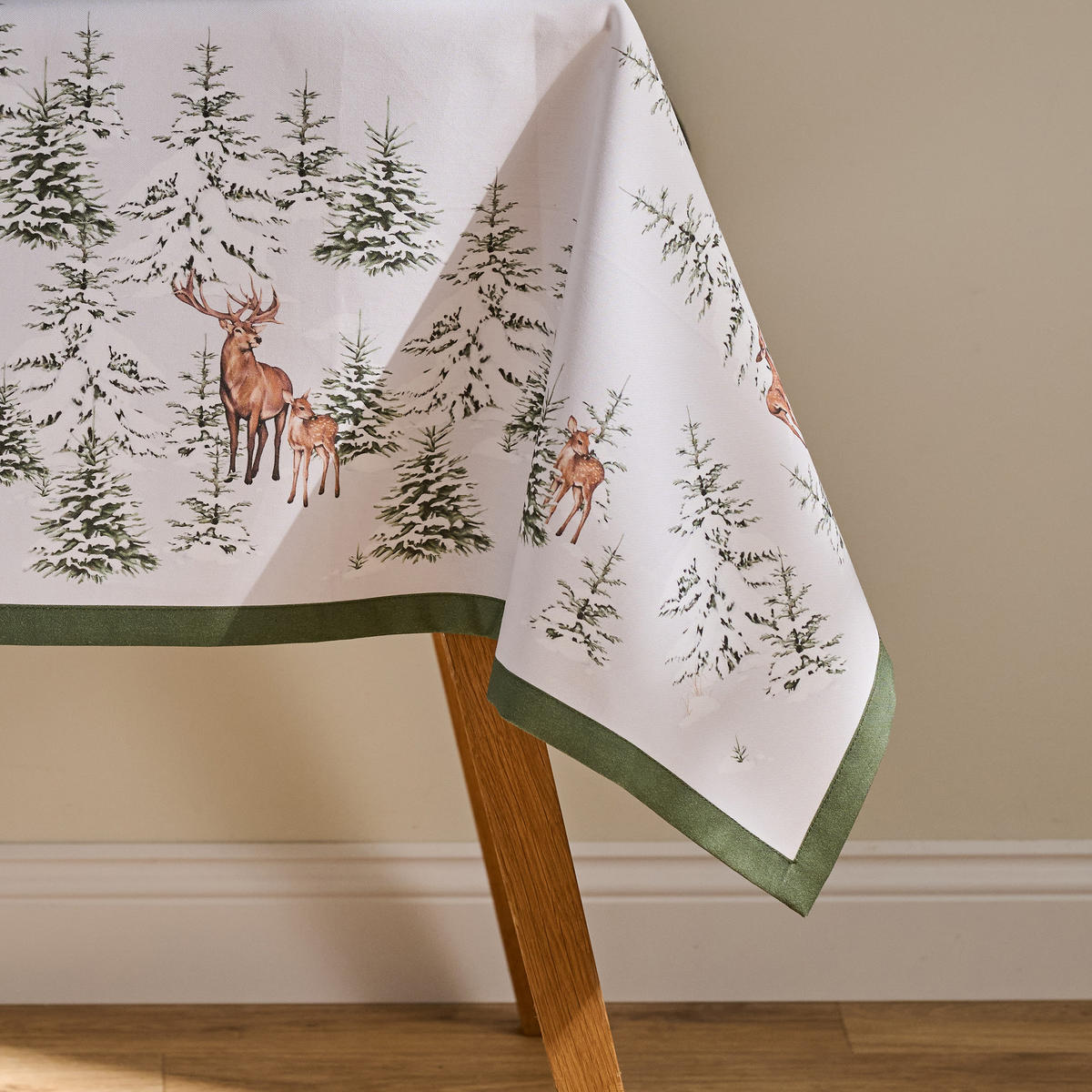 TISCHDECKE Hirvos 150x300cm, Hellgrau, Dekorative Tischdeko Weihnacheten, Weihnachtsdeko, Christmas - Hellgrau, Textil (300/150/1cm) - home&you