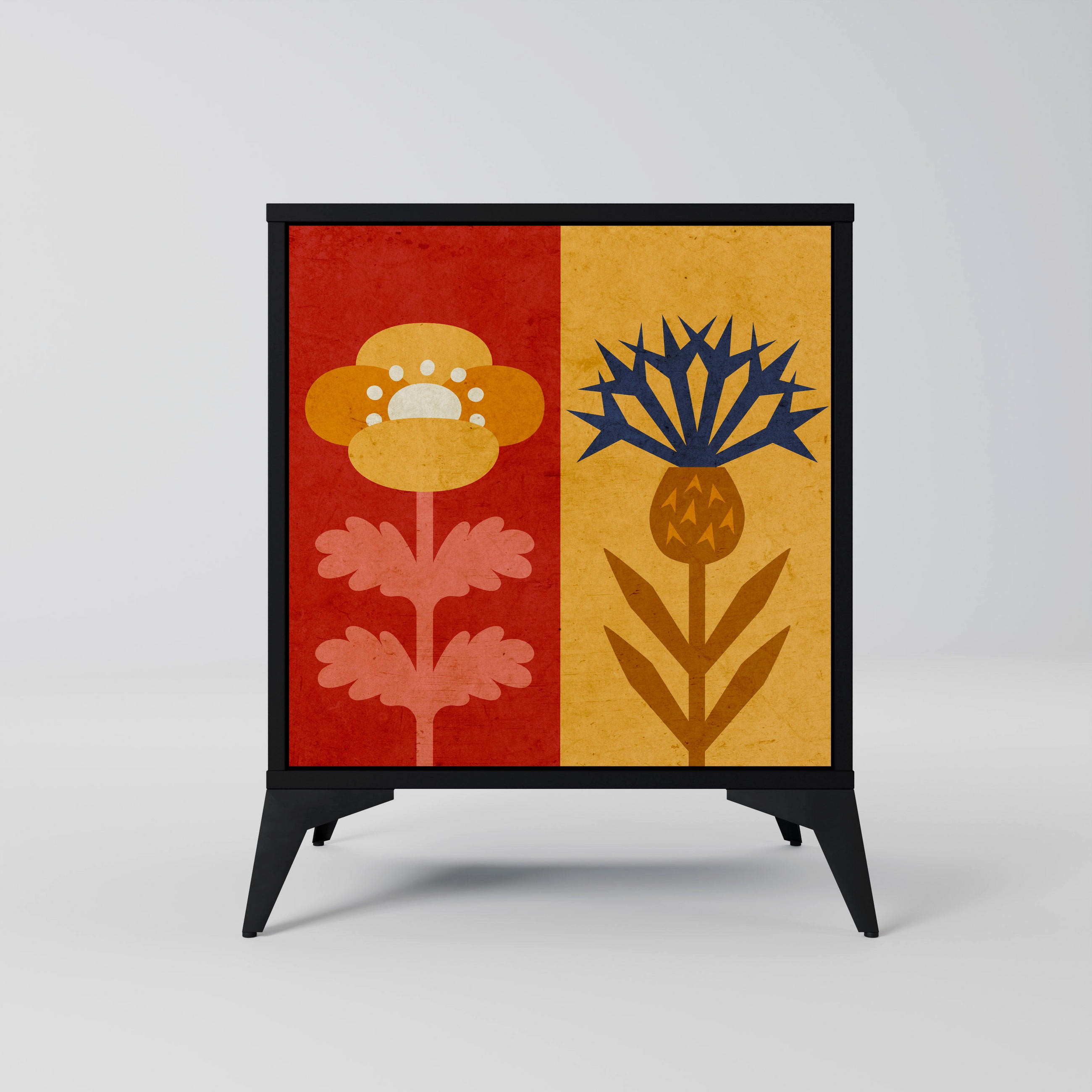SpaceRebels Sideboard Schwarz 57.5x70.5x42 cm