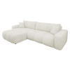 ECKSOFA Furyn Maxi Boucle - Creme/Schwarz, Holzwerkstoff/Kunststoff (274/145cm) - MIRJAN24