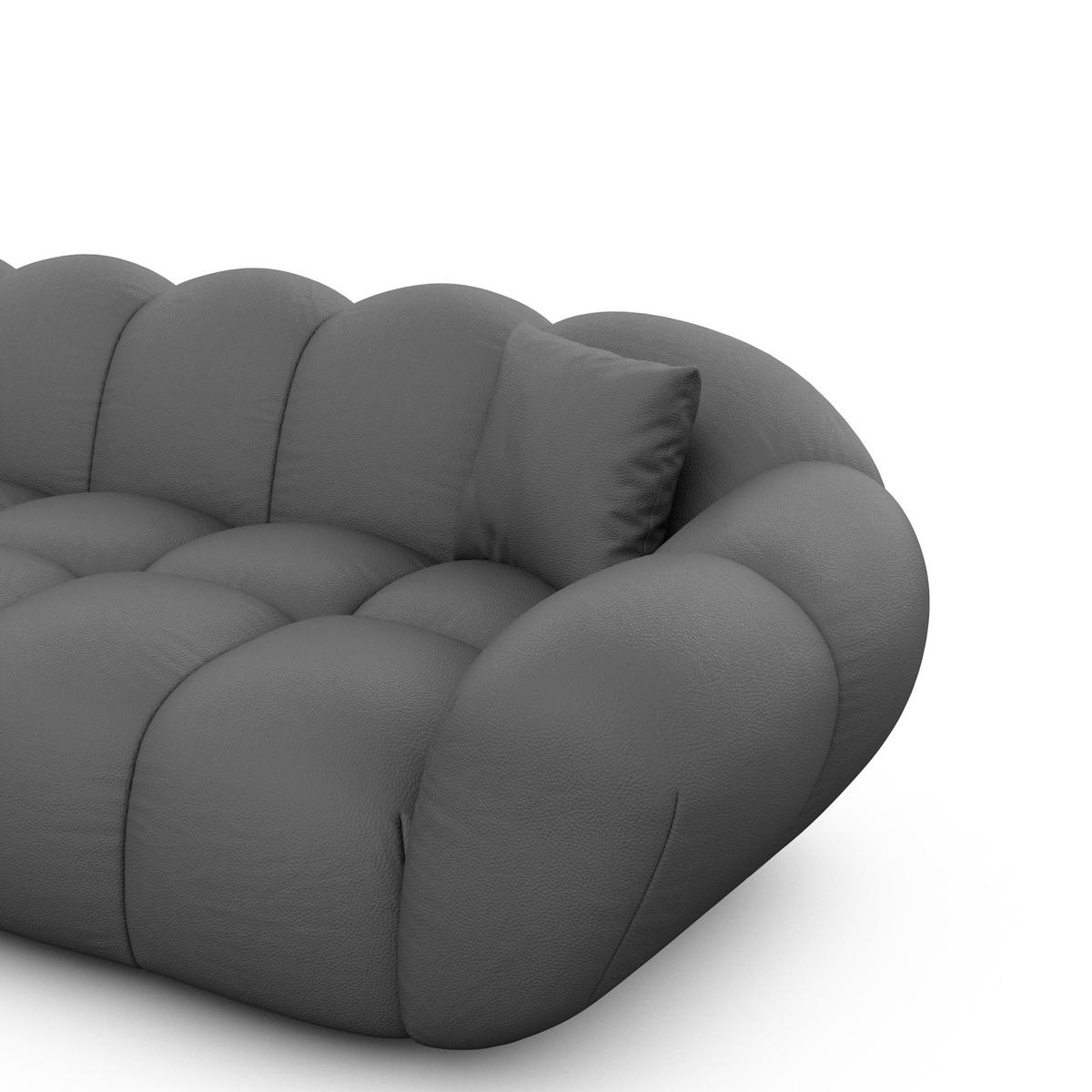 ECKSOFA Liva Dunkelgrau Kunstleder L-Form Rechts - Dunkelgrau, Kunststoff (160/265cm) - VAROYAL