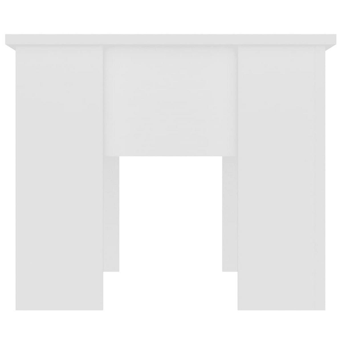COUCHTISCH Weiß 79x49x41 cm Holzwerkstoff - Weiß, Holzwerkstoff (79/49/41cm) - furnicato