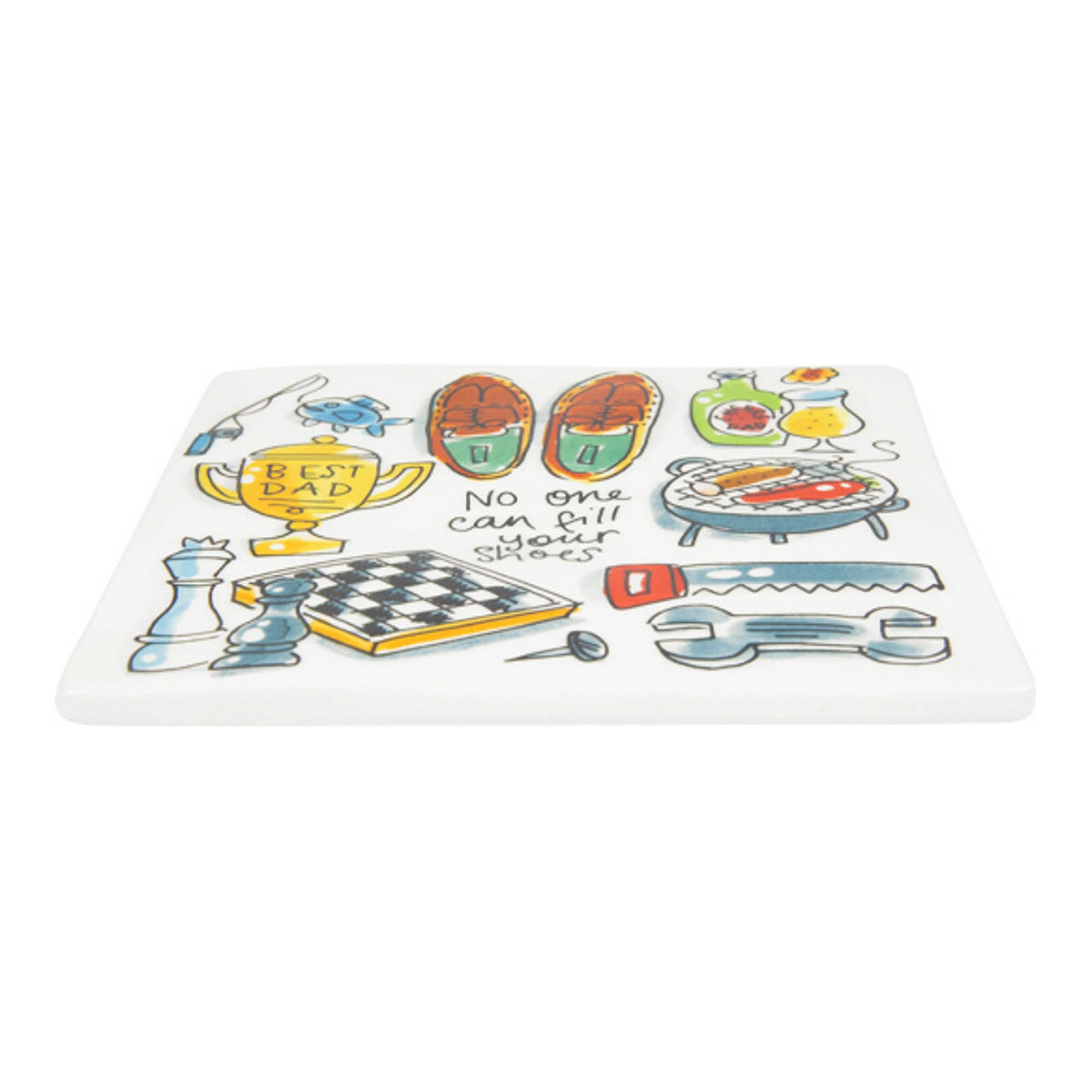 FLIESE Vatertag Bester Papa in Bunt - 13cm - Multicolor, Keramik (13/0.5/13cm) - Blond Amsterdam