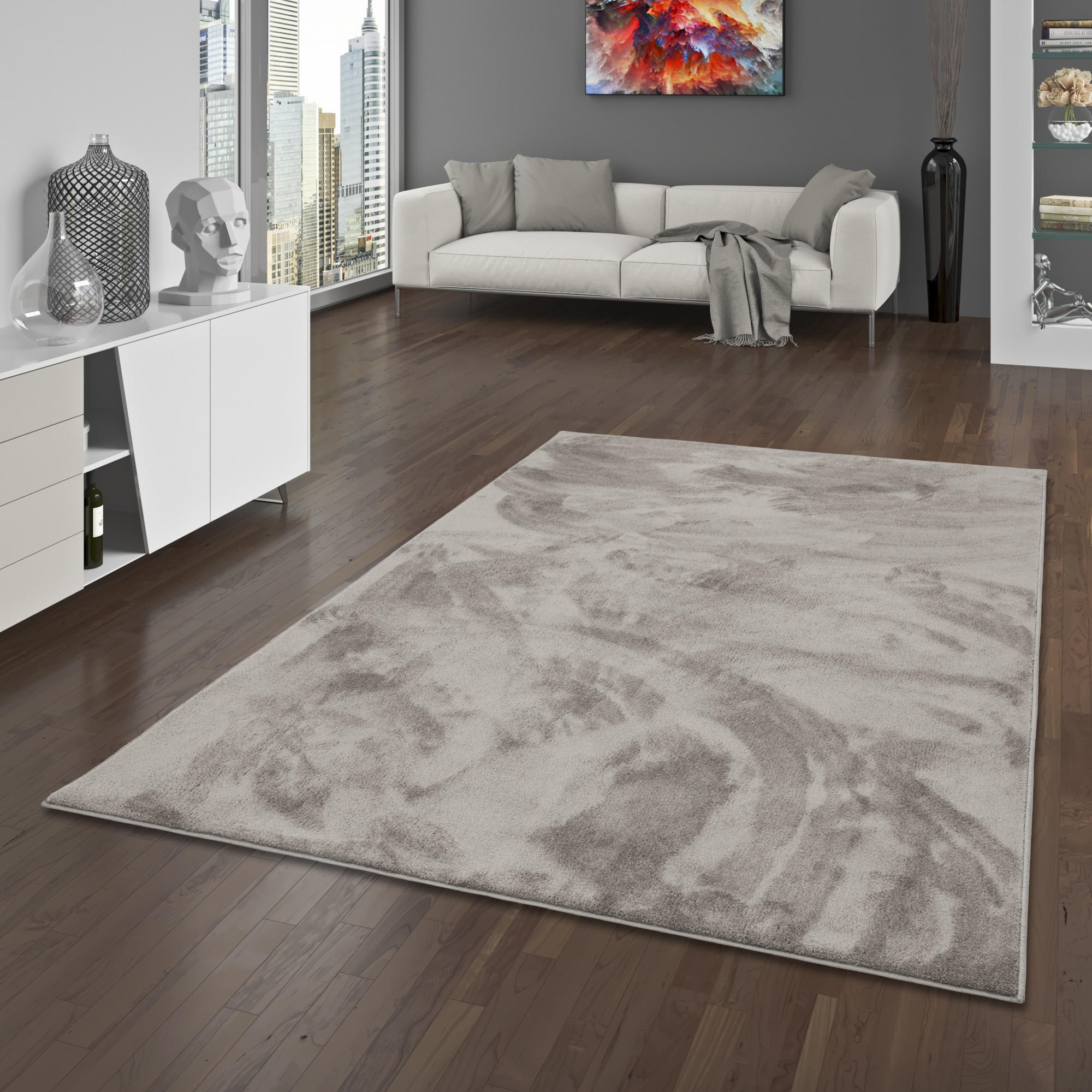 HOCHFLOR LANGFLOR TEPPICH SUPER SOFT MELIA - Grau, Textil (200/290cm) - Pergamon