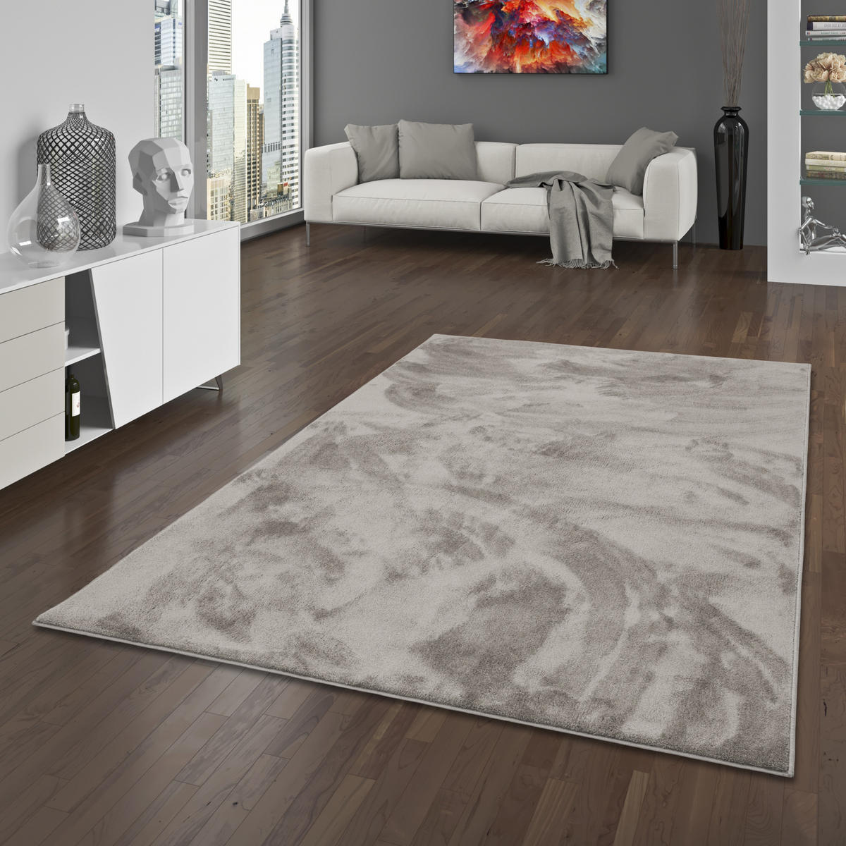 HOCHFLOR LANGFLOR TEPPICH SUPER SOFT MELIA - Grau, Textil (160/230cm) - Pergamon