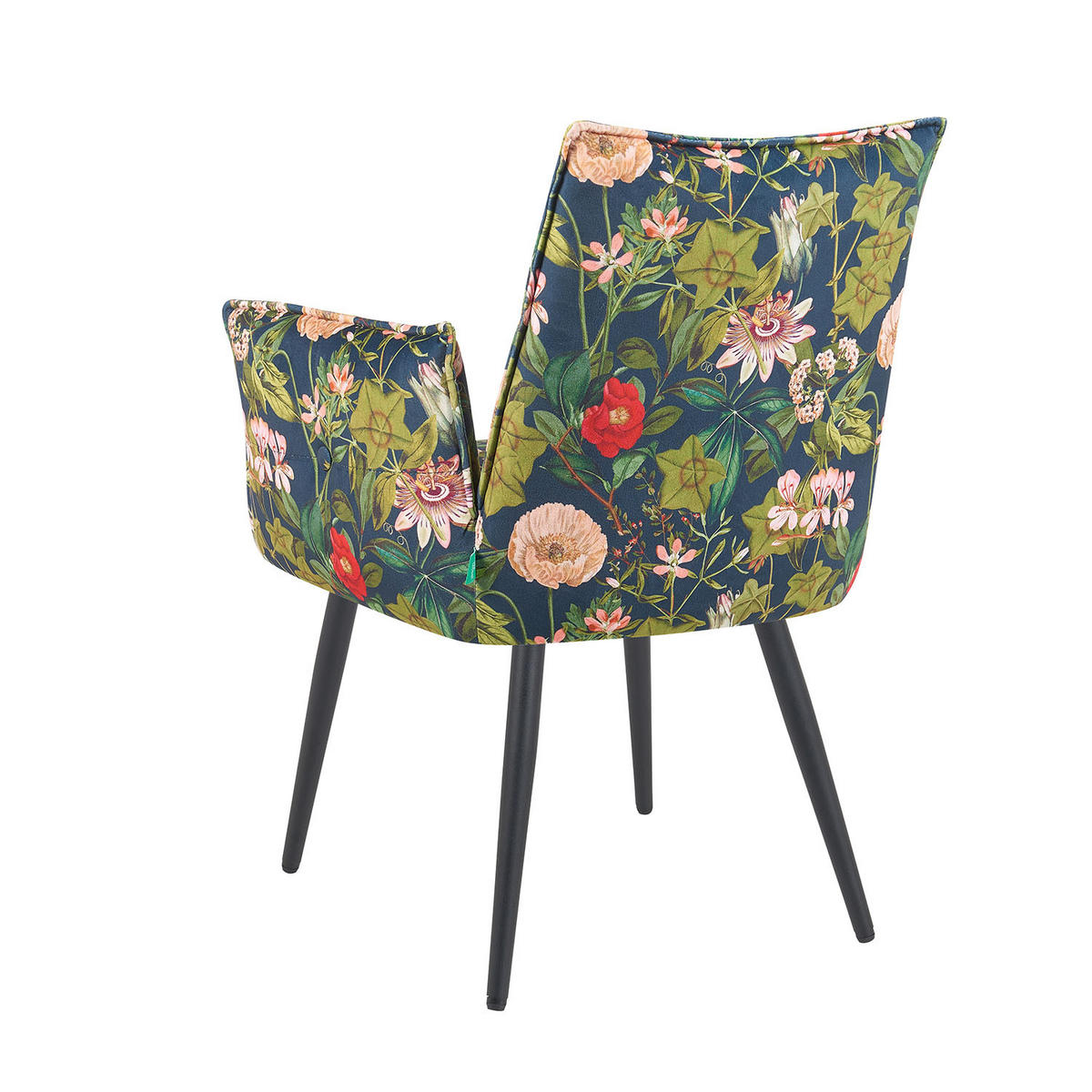 ESSZIMMERSTUHL Mika-Ayla - Multicolor/Schwarz, Textil/Metall (60/88/63cm) - DUBI Möbel