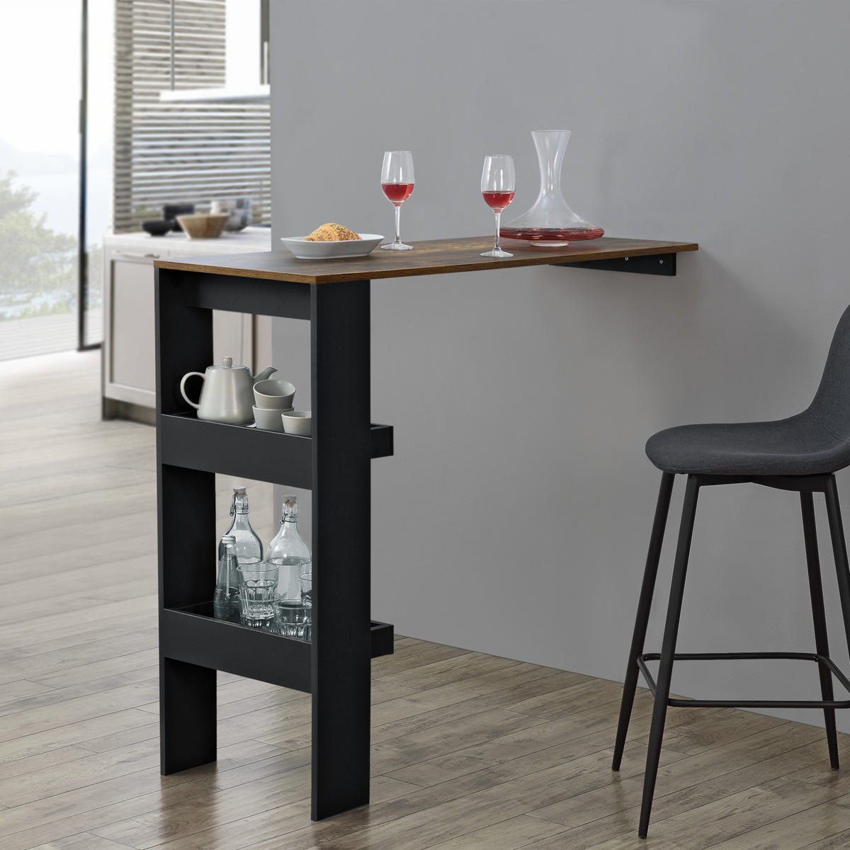 BARTISCH Bromölla - Eichefarben, Holzwerkstoff (45/120/106cm) - [en.casa]