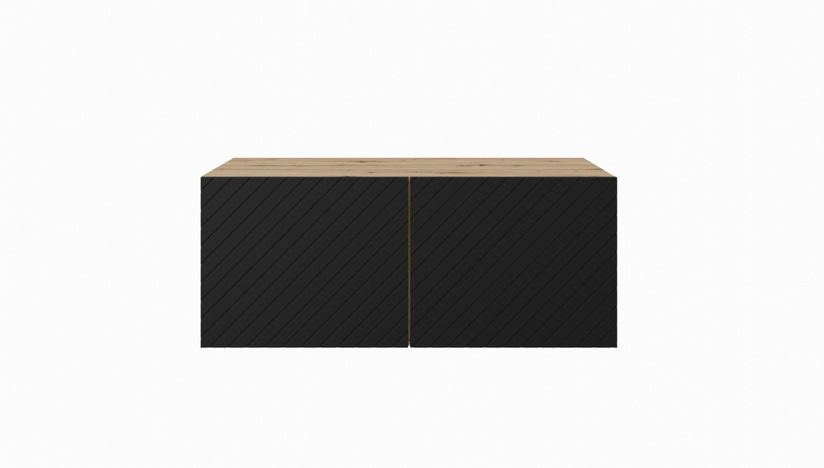 TV-SCHRANK KLER - Schwarz/Eiche Artisan, Holzwerkstoff (100/41/40cm) - Meblini