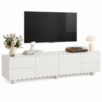 TV-SCHRANK mit Stauraum 175 x 38 x 37 cm Weiß MDF Holzwerkstoff - Weiß, Holzwerkstoff (38/37/175cm) - Beauniv