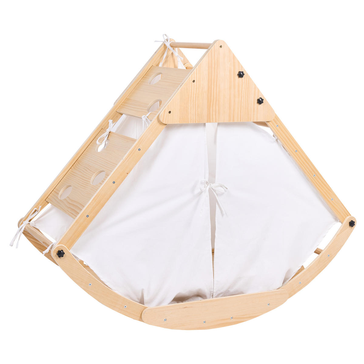 ARC DE CĂȚĂRAT multifuncțional lemn de pin maro deschis Calala - maro deschis, lemn (140/119/48cm) - Beliani