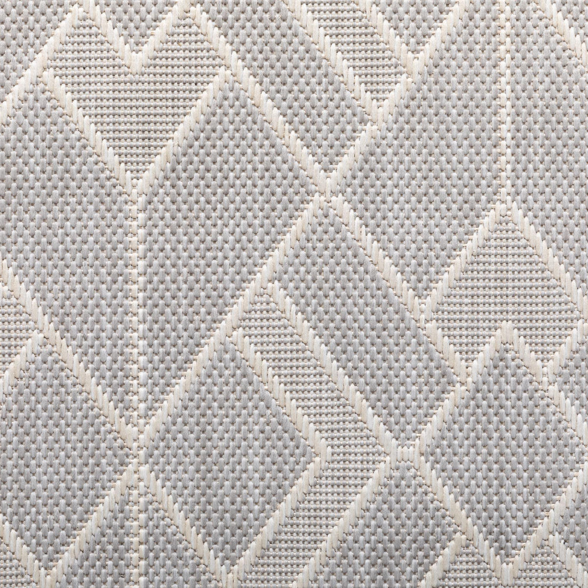 OUTDOORTEPPICH 80/150 cm Bergen Raute - Grau, Textil (80/150cm) - Steffensmeier