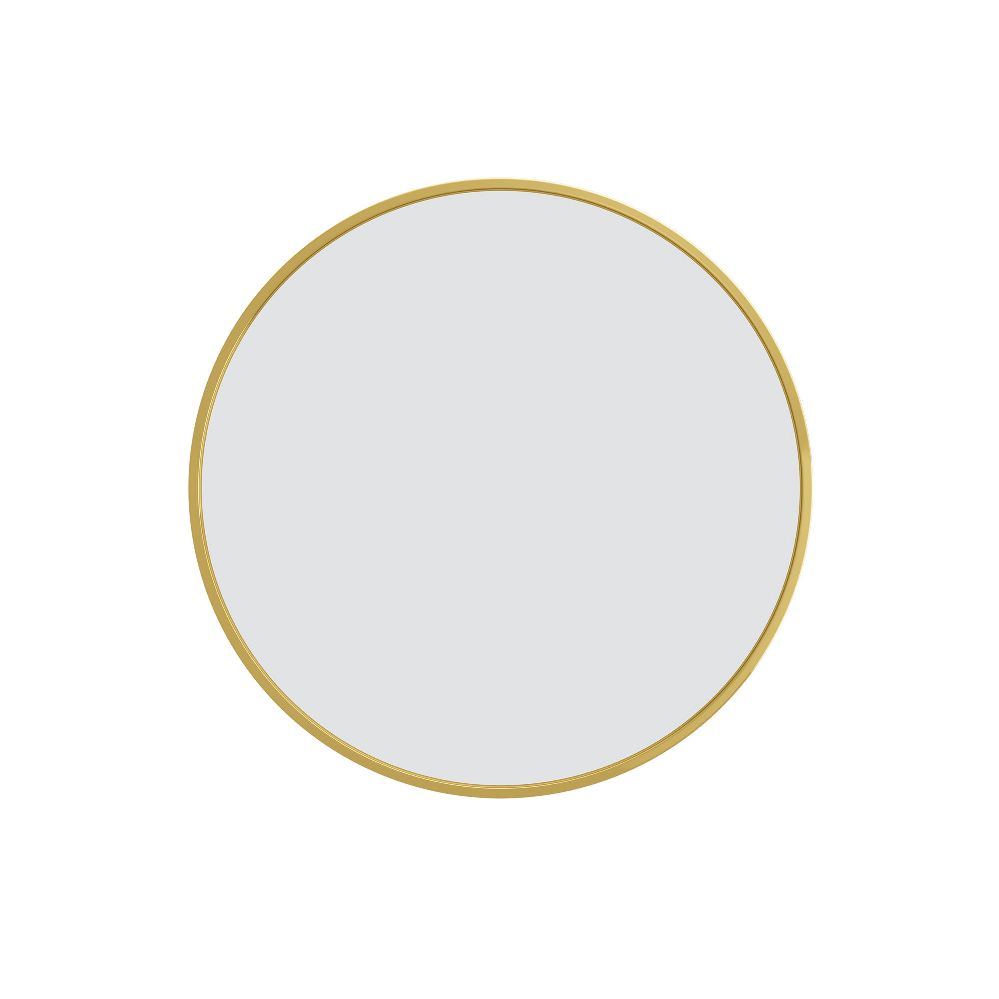 WANDSPIEGEL rund 75 cm aus Sicherheitsglas mit Aluminiumrahmen gold - Goldfarben, Metall (75/75/3cm)