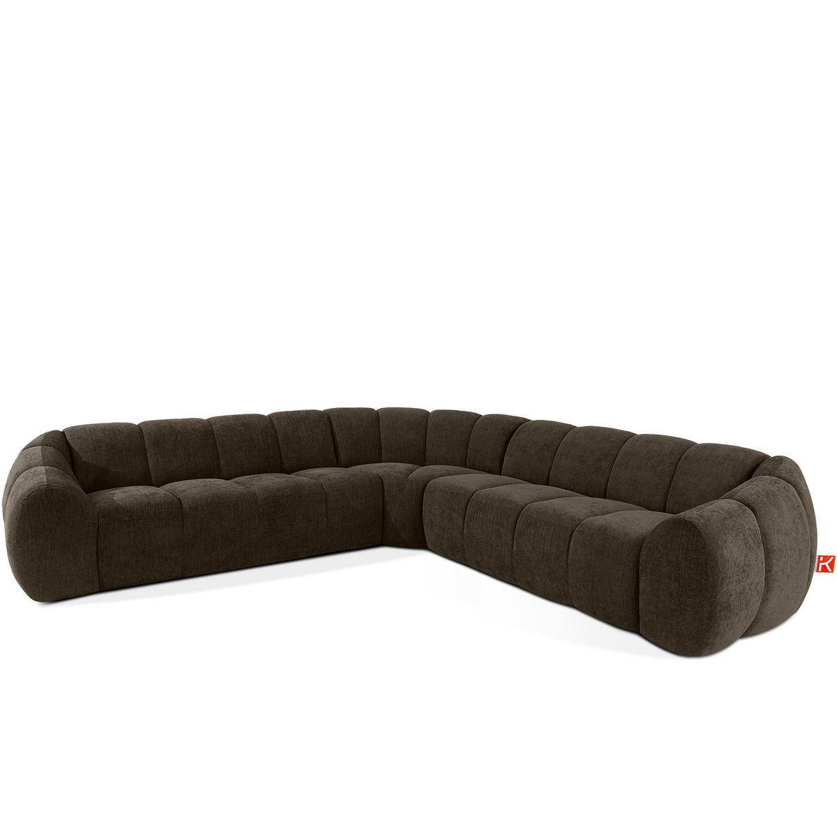 ECKSOFA RECHTS/LINKS FLAVA, Braun - Braun, Holz/Holzwerkstoff (310/310cm) - KONSIMO®