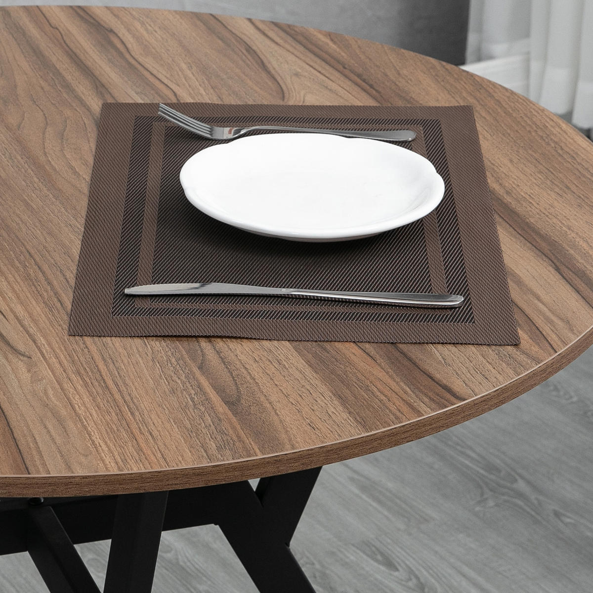 ESSTISCH Braun 1 Stück - Braun, Naturmaterialien (90/90/76cm) - GiPP