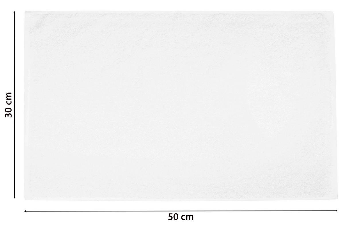 GÄSTETÜCHER, 10er-Set, 40x60 cm, 100% Baumwolle, Weiß - Weiß, Textil (40/60cm) - Zollner