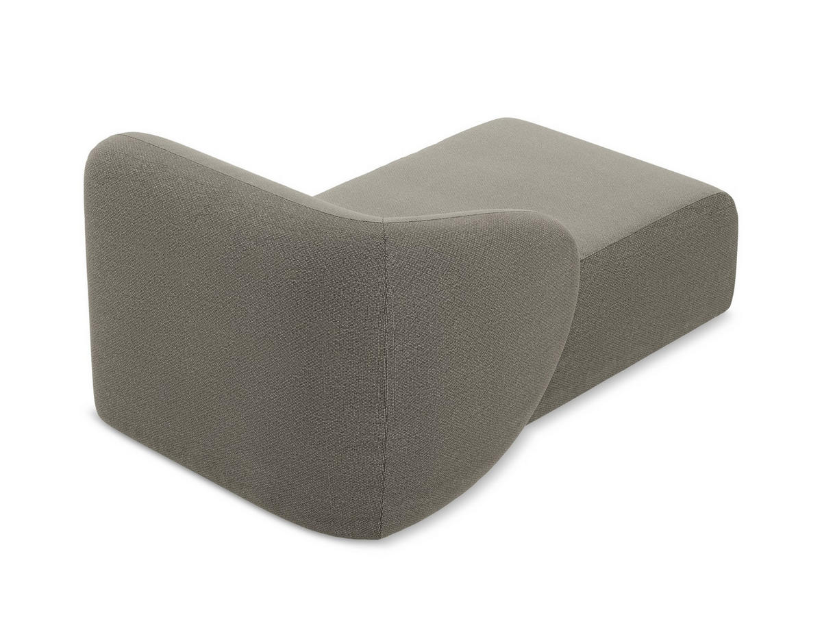 SOFAELEMENT Links Bouclé Stoff Grau - Schwarz/Grau, Holzwerkstoff/Kunststoff (91/75/166cm) - Makamii