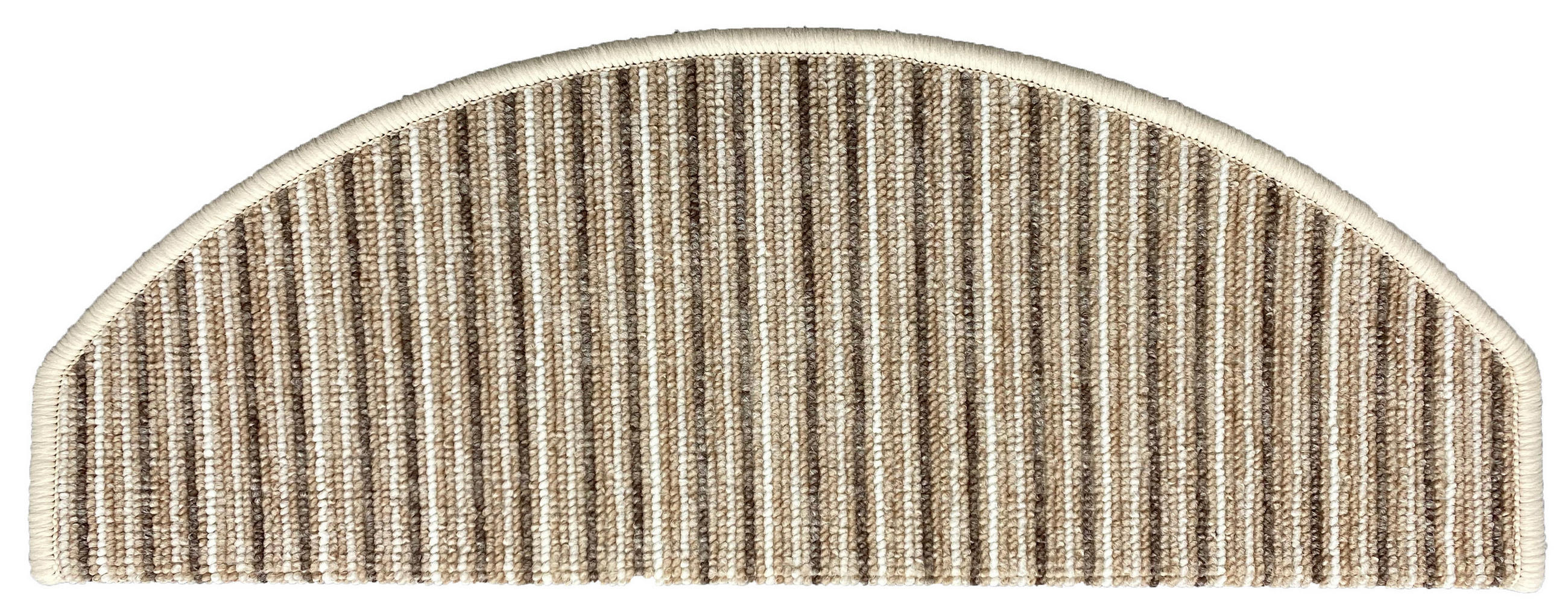 STUFENMATTE Set. 15 Stück "Rimini" Nadelfilz gestreift Beige 24 x 65 cm - Beige/Creme, Textil (24/65/4cm) - oKu-Tex