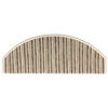 STUFENMATTE Set. 15 Stück "Rimini" Nadelfilz gestreift Beige 24 x 65 cm - Beige/Creme, Textil (24/65/4cm) - oKu-Tex