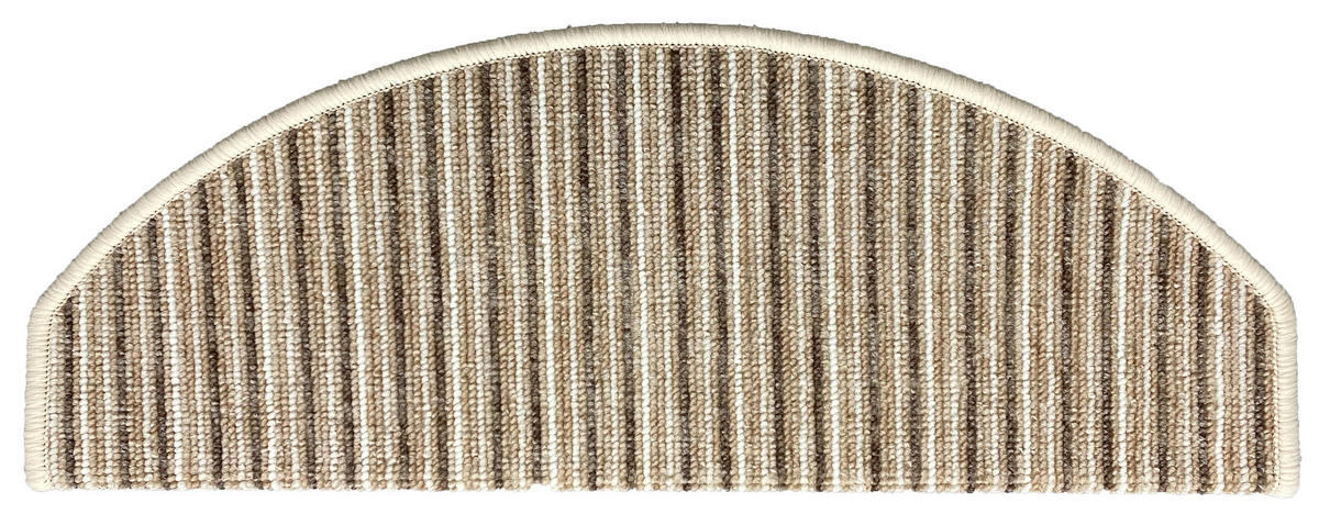 STUFENMATTE Set. 15 Stück "Rimini" Nadelfilz gestreift Beige 24 x 65 cm - Beige/Creme, Textil (24/65/4cm) - oKu-Tex