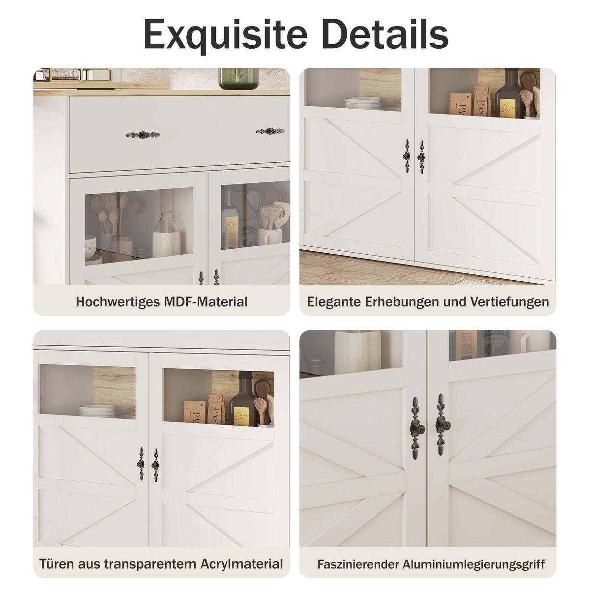 BARTISCH ausziehbar mit Stauraum & 360° drehbar, 138-204/39/104 cm, Weiß - Weiß, Holzwerkstoff (39/104/138cm) - Redom