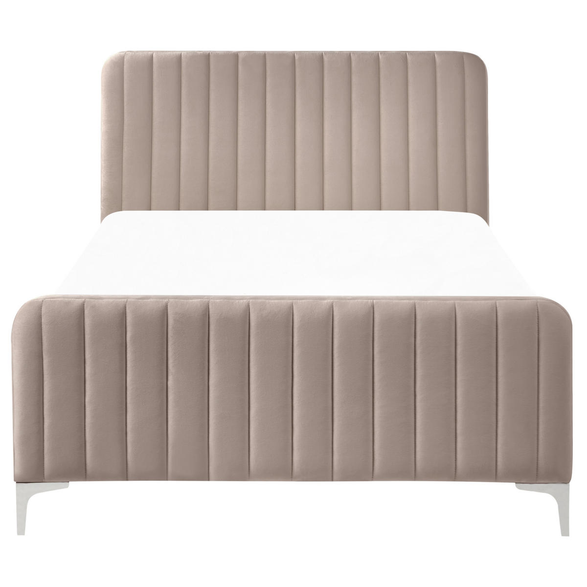 BETT mit Lattenrost 120/200 cm Taupe Lunan - Taupe, Textil (120/200cm) - Beliani