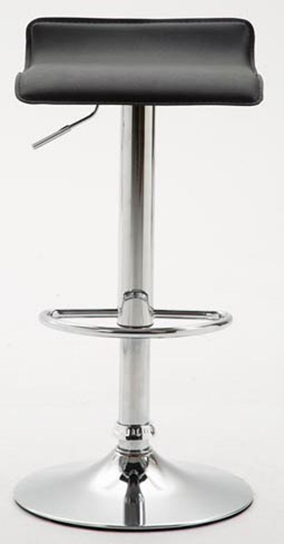 BARHOCKER 2er Set Dynasty Kunstleder chrom schwarz - Chromfarben/Schwarz, Kunststoff/Metall (36/84/39cm) - TPFLiving