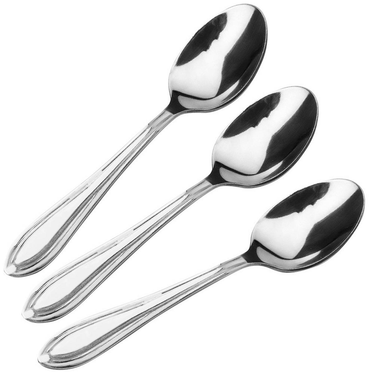 ESSLÖFFEL Konische Stahl 3 Stück. - Silberfarben, Metall - Orion 