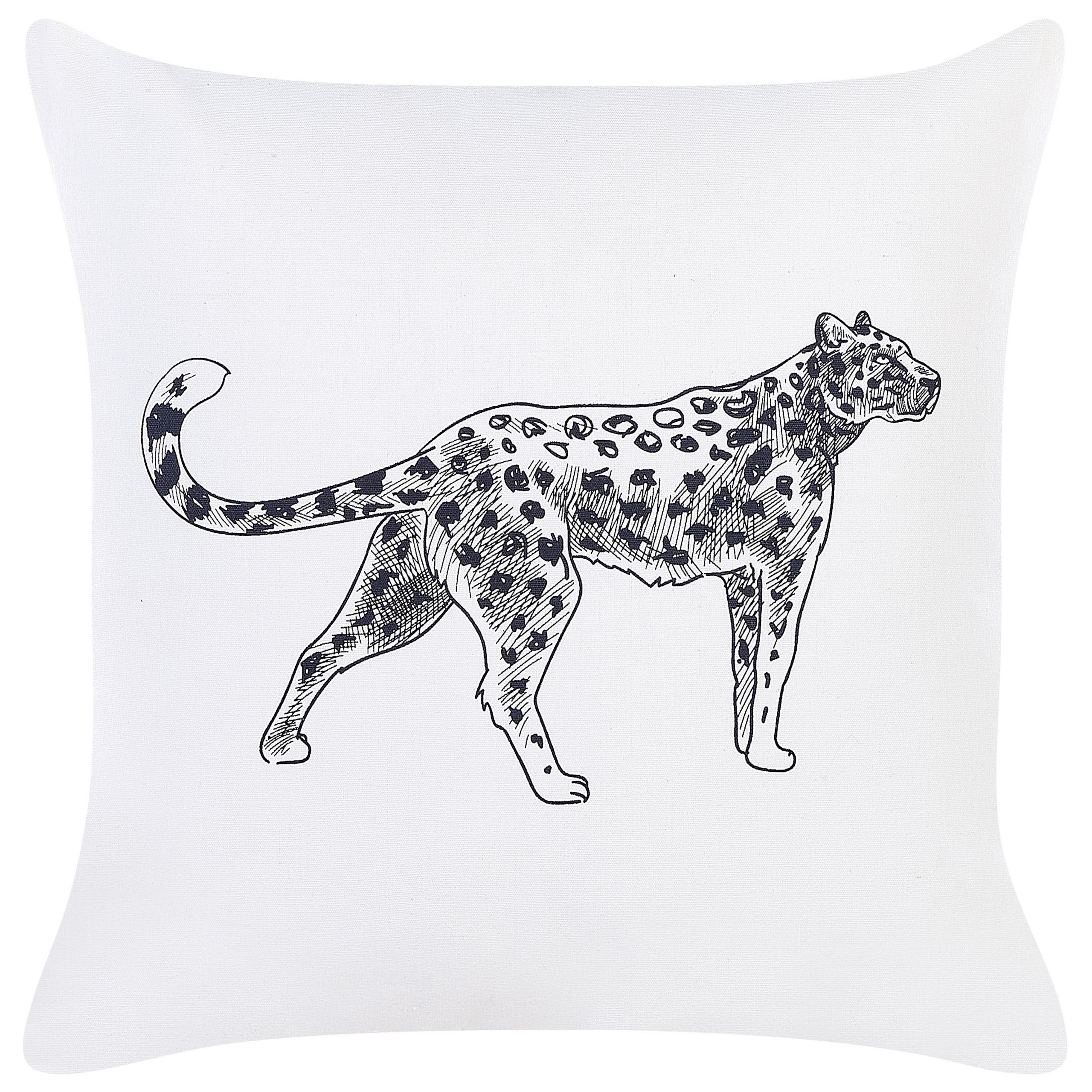 DEKOKISSEN 2er-Set Weiß 45/45 cm Marula - Weiß, Naturmaterialen/Textil (45/45cm) - Beliani