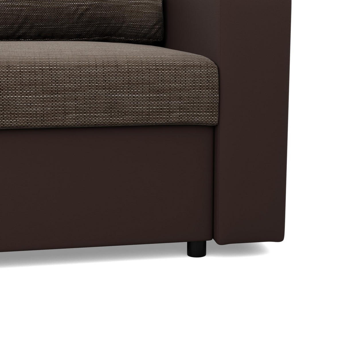 SOFA 3-SITZER MIT SCHLAFFUNKTION LUNA, Braun + Braun - Braun, Textil (220/92/92cm)