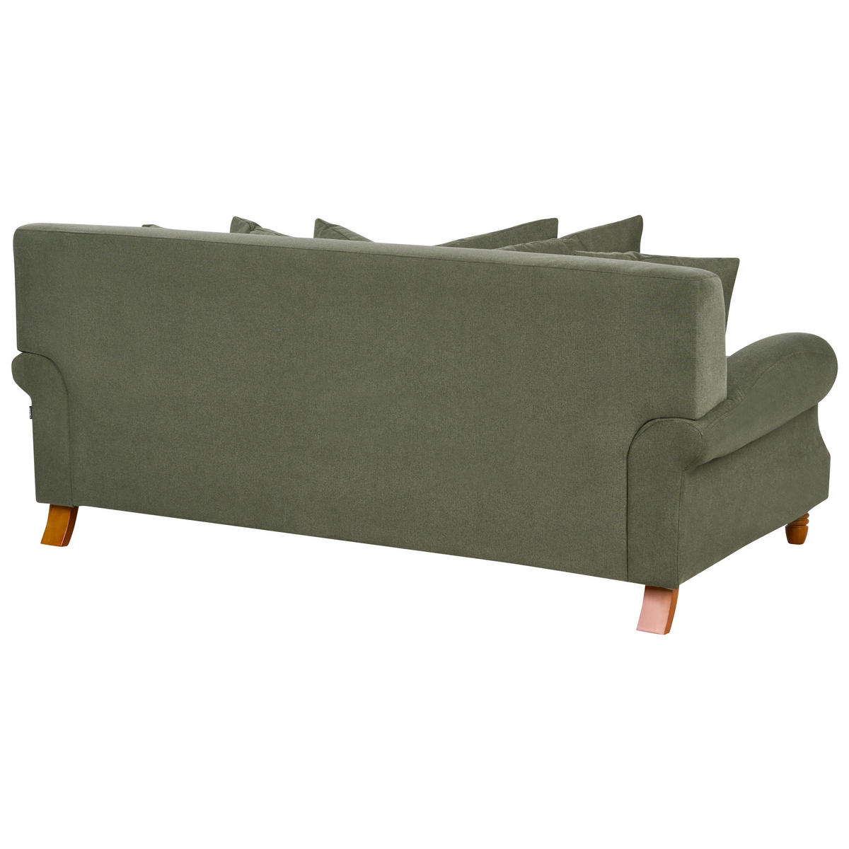 2-SITZER-SOFA dunkelgrün Eike - Dunkelbraun/Grün, Textil (186/82/102cm) - Beliani