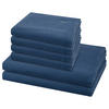 FROTTIERSET Pique 6-teilig - Dunkelblau, Textil (50/100cm) - Ross