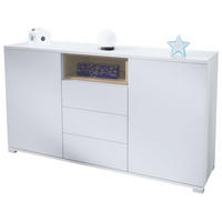 SIDEBOARD Skadu Eiche sägerau - Eiche San Remo, Holzwerkstoff (138.5/75.5/35cm) - Vladon