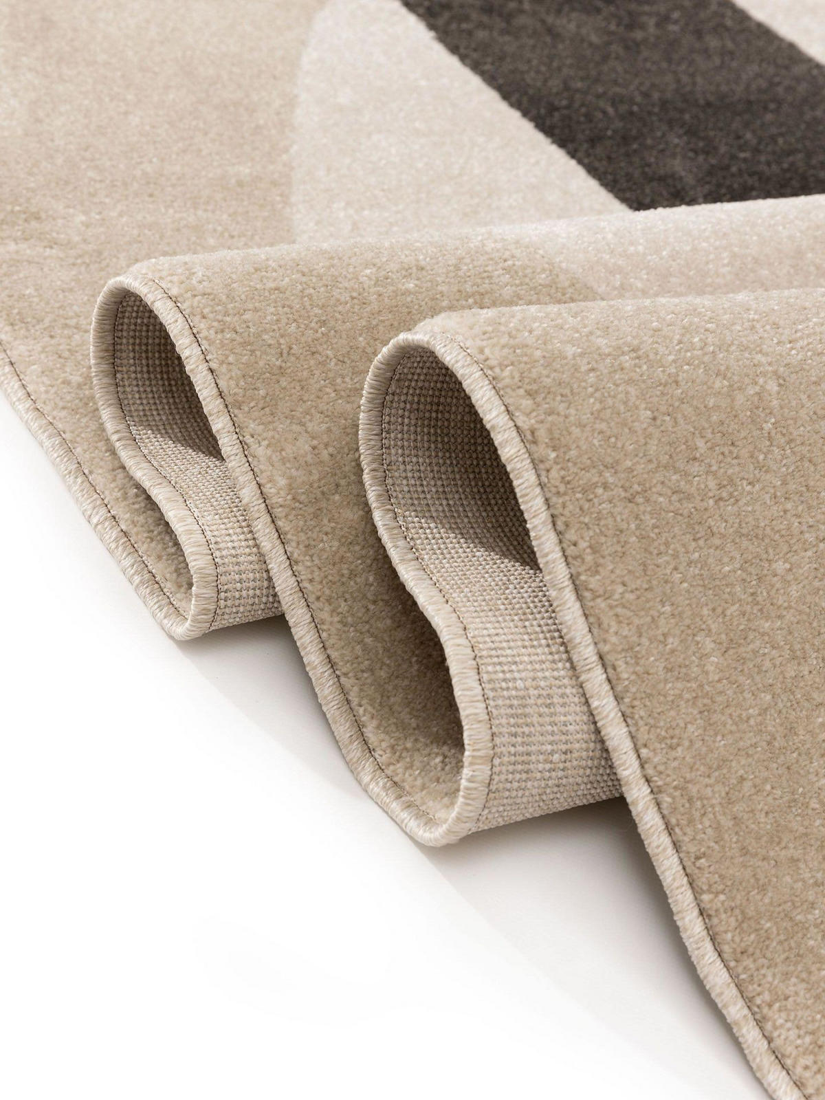 TEPPICH Teppich Ida Beige/Grau - Beige/Grau, Kunststoff (80/1cm) - KUNSTLOFT