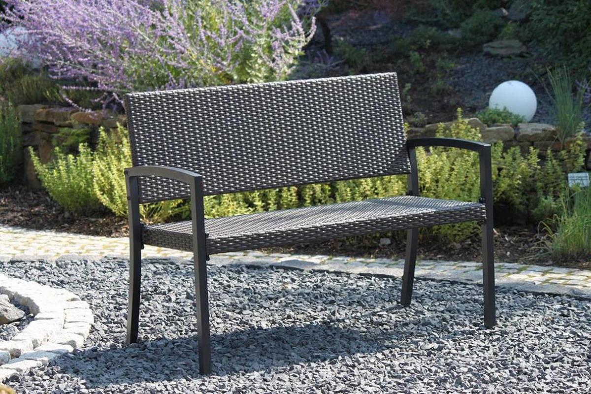 PARKBANK Valent Braun Gartenbank - Braun, Kunststoff (116/87/60cm) - DELUKE