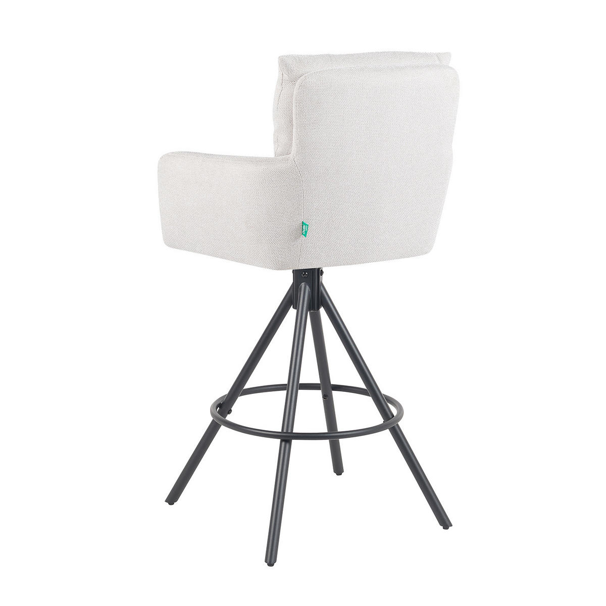 BARHOCKER Lio - Creme/Schwarz, Textil/Metall (54/103/57cm) - DUBI Möbel
