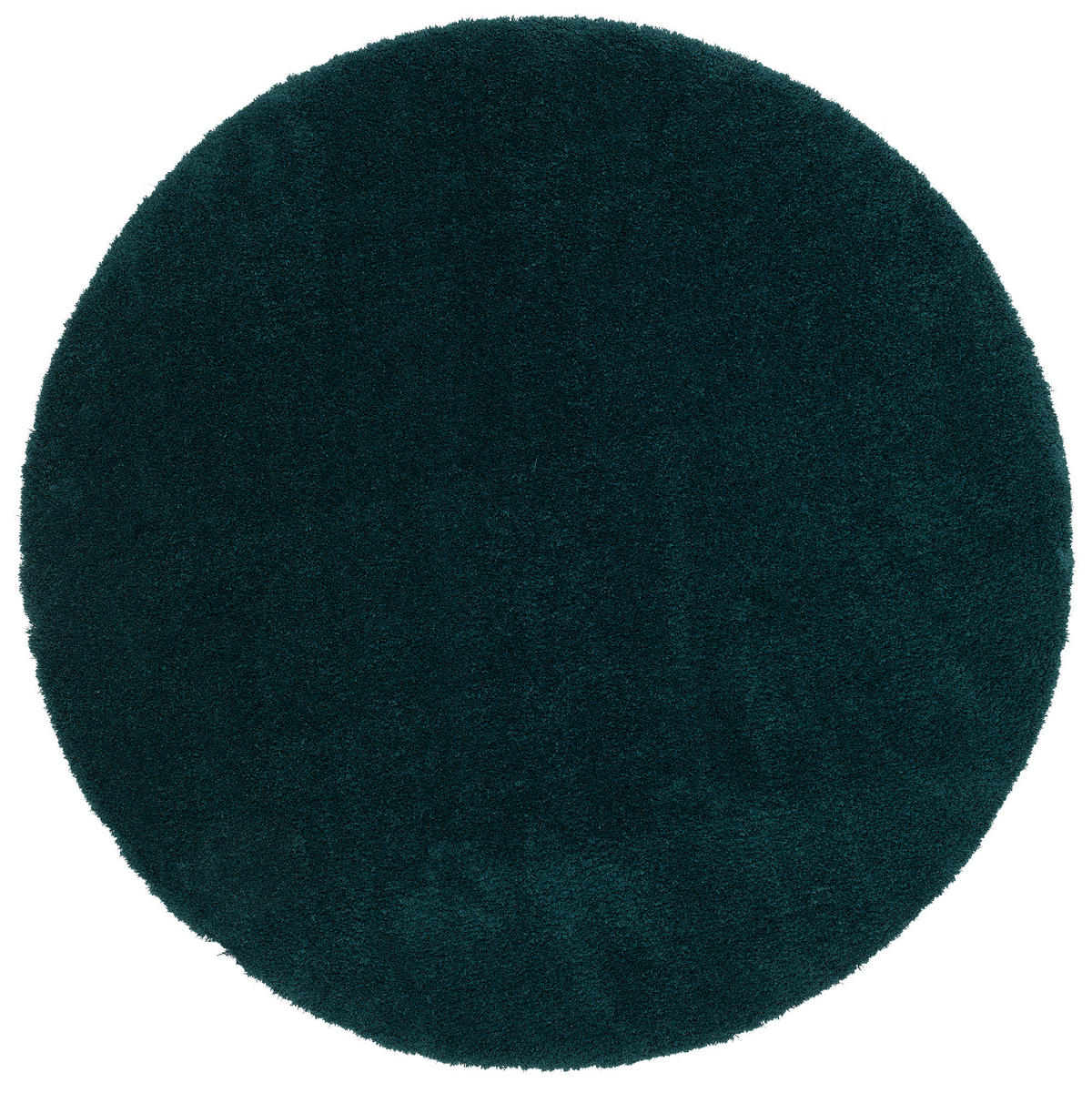 LUXUS HOCHFLOR LANGFLOR TEPPICH HARMONY RUND - Petrol, Textil (160/160cm) - Snapstyle